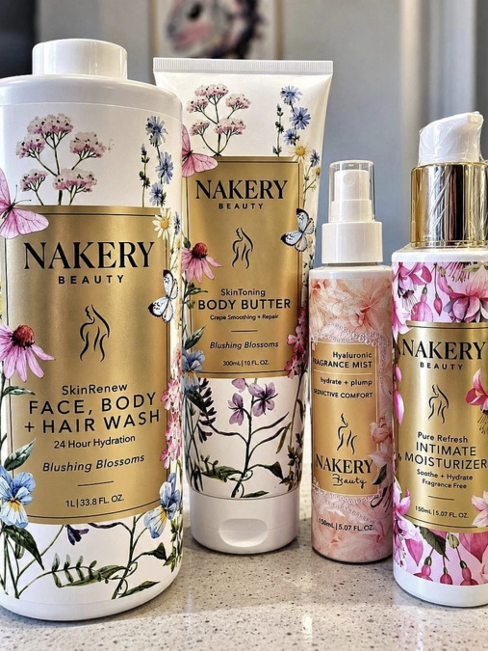 Nakery Beauty 4 Piece Body Care Bundle NEW $110 Retail Value